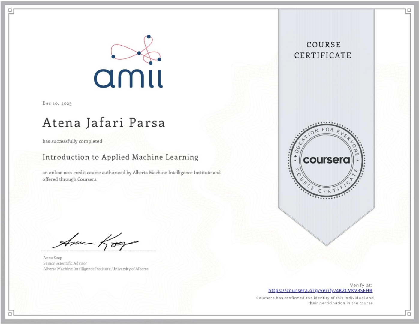 Introduction to Applied Machine Learning